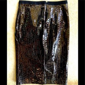 Marc Jacobs chocolate lambskin skirt.